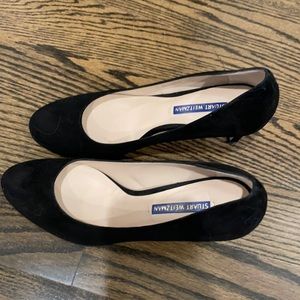 Stuart Weitzman Beatrix Black Suede Pumps 6.5